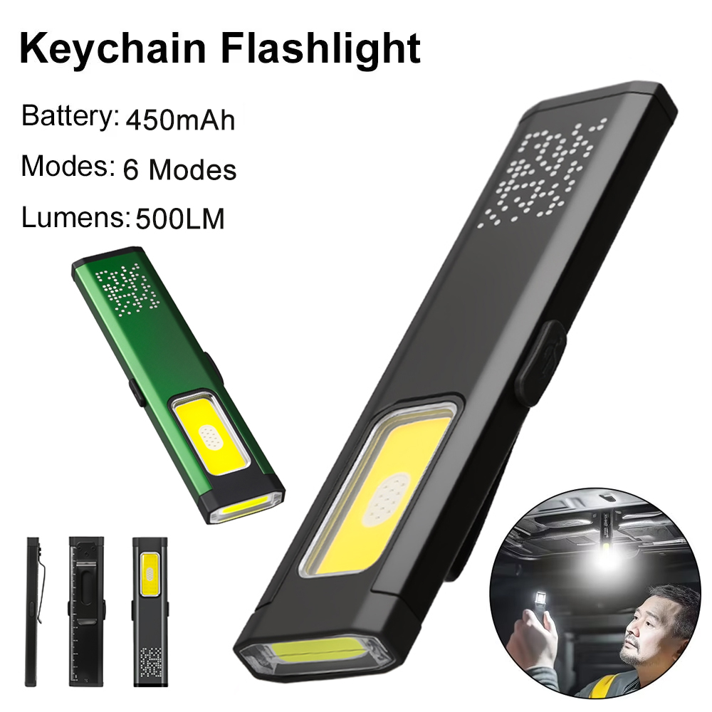Outdoor Lighting Guide - Tragbare wiederaufladbare Mini-LED-Taschenlampe, wasserdichte Outdoor-Arbeitstaschenlampe mit