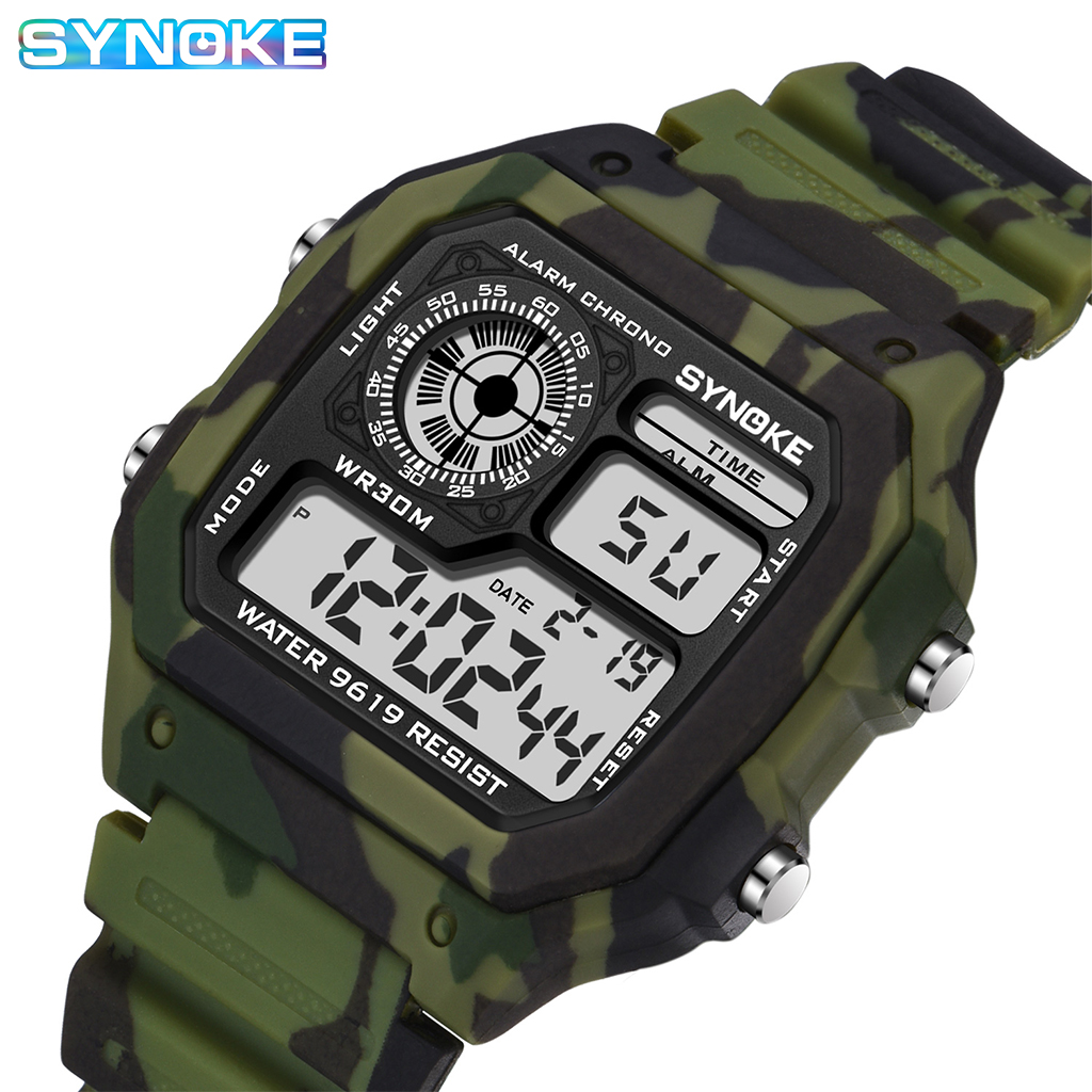 Outdoor Lighting For Steps - Synoke outdoor military digital watch für
