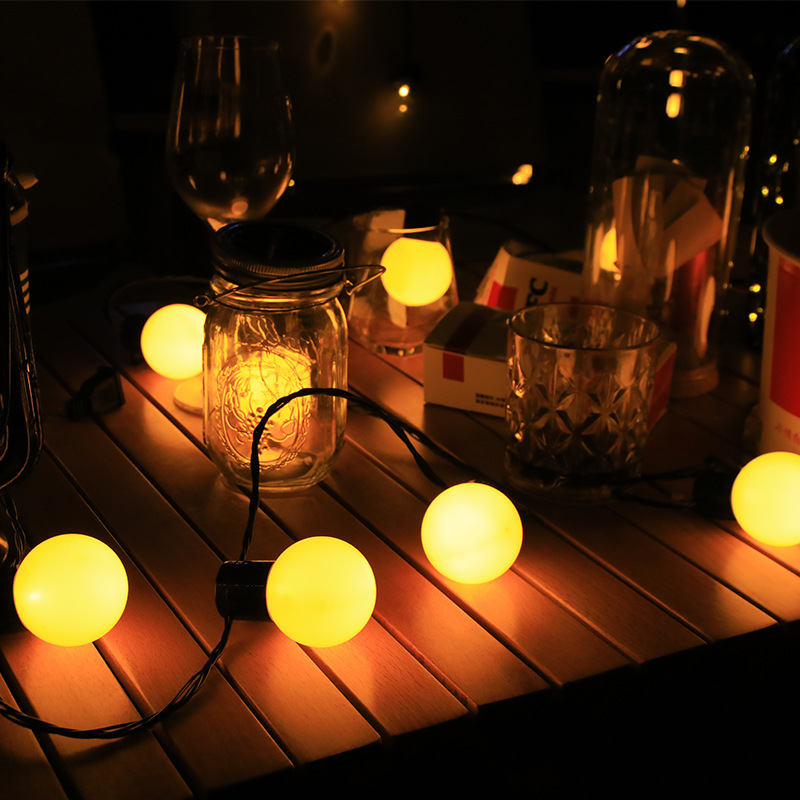 String Light Bistro - Solar-Lichterkette für den Außenbereich, wasserdicht, Solar-Terrassenbeleuchtung