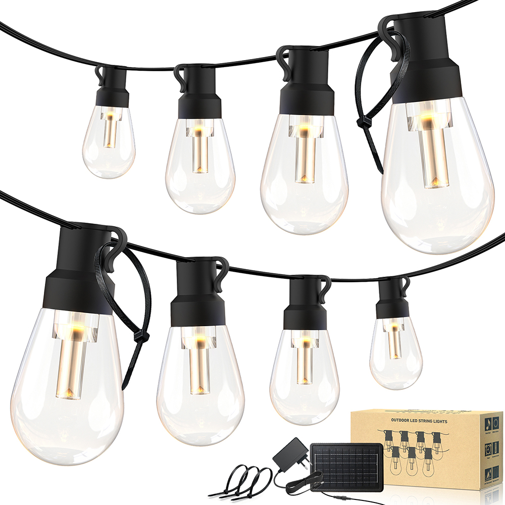 String Light Bistro - Solar Warmweiße LED-Lichterkette Wasserdicht 24V EU