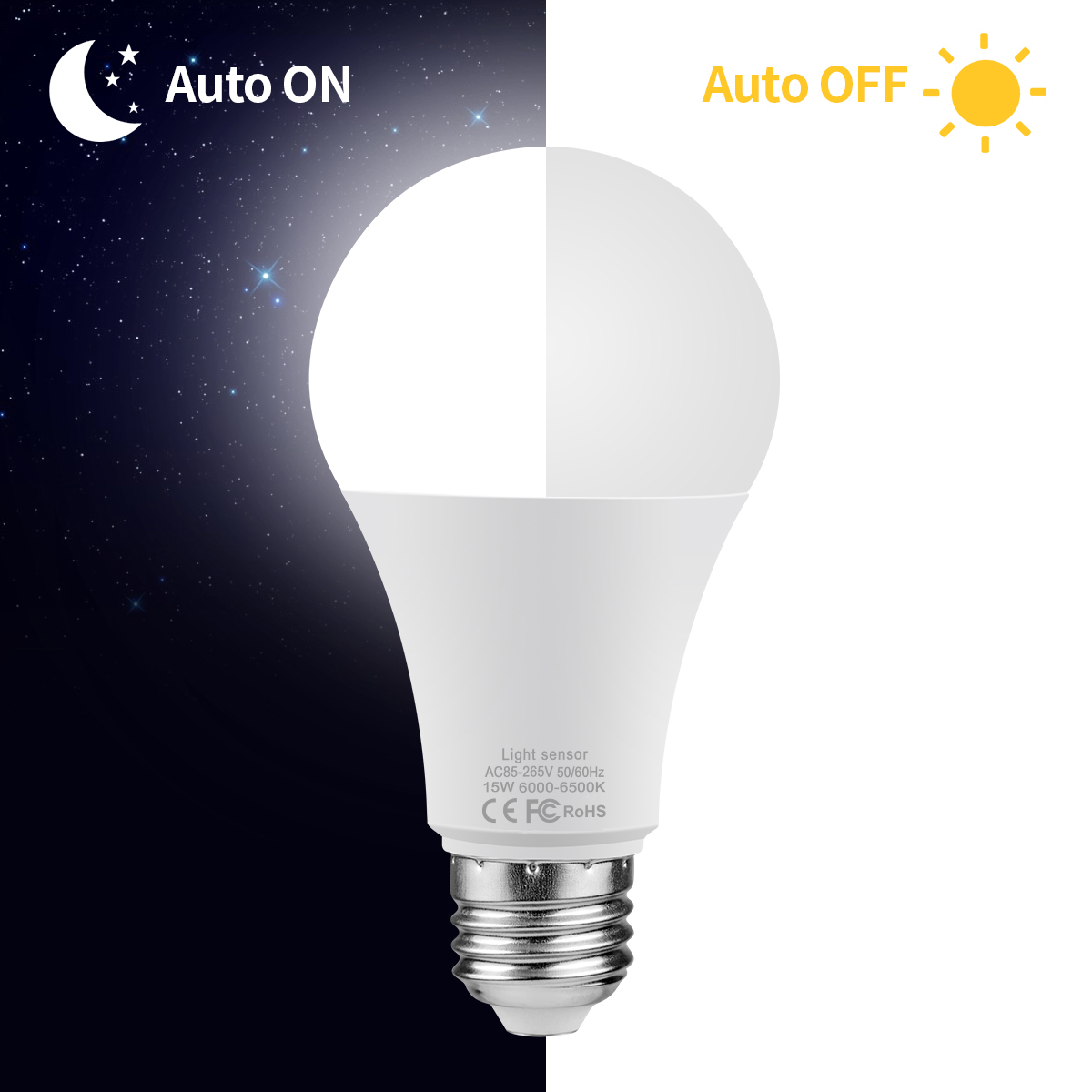 Dusk To Dawn Bulb - 15W E27 LED Dämmerung bis Morgendämmerung
