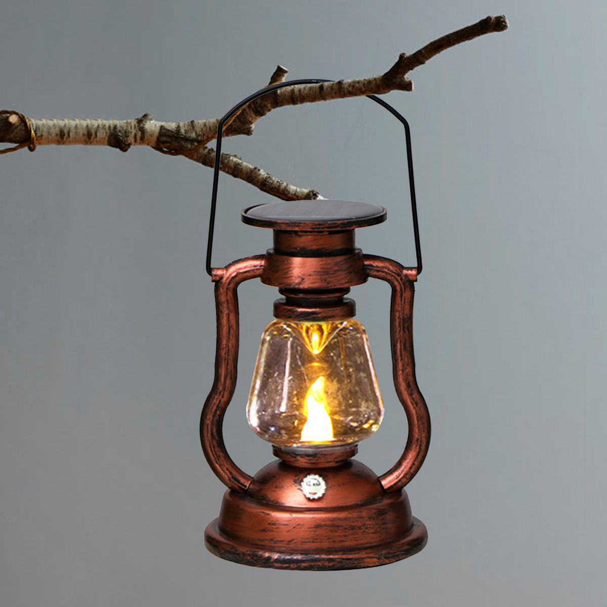 Outdoor Lighting Nearby - Atmosphärisches Licht Retro LED Solarlampe Öllampe
