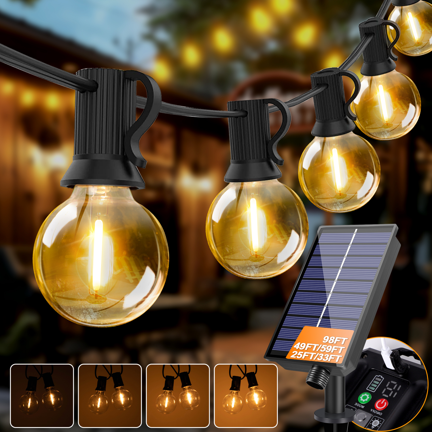 String Light Bistro - Led G40 Solar Globe Led Lichterketten