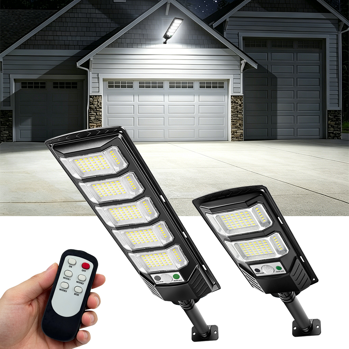 Dusk To Dawn Bulb - 96/240 LED Solarleuchten für Außen, IP65