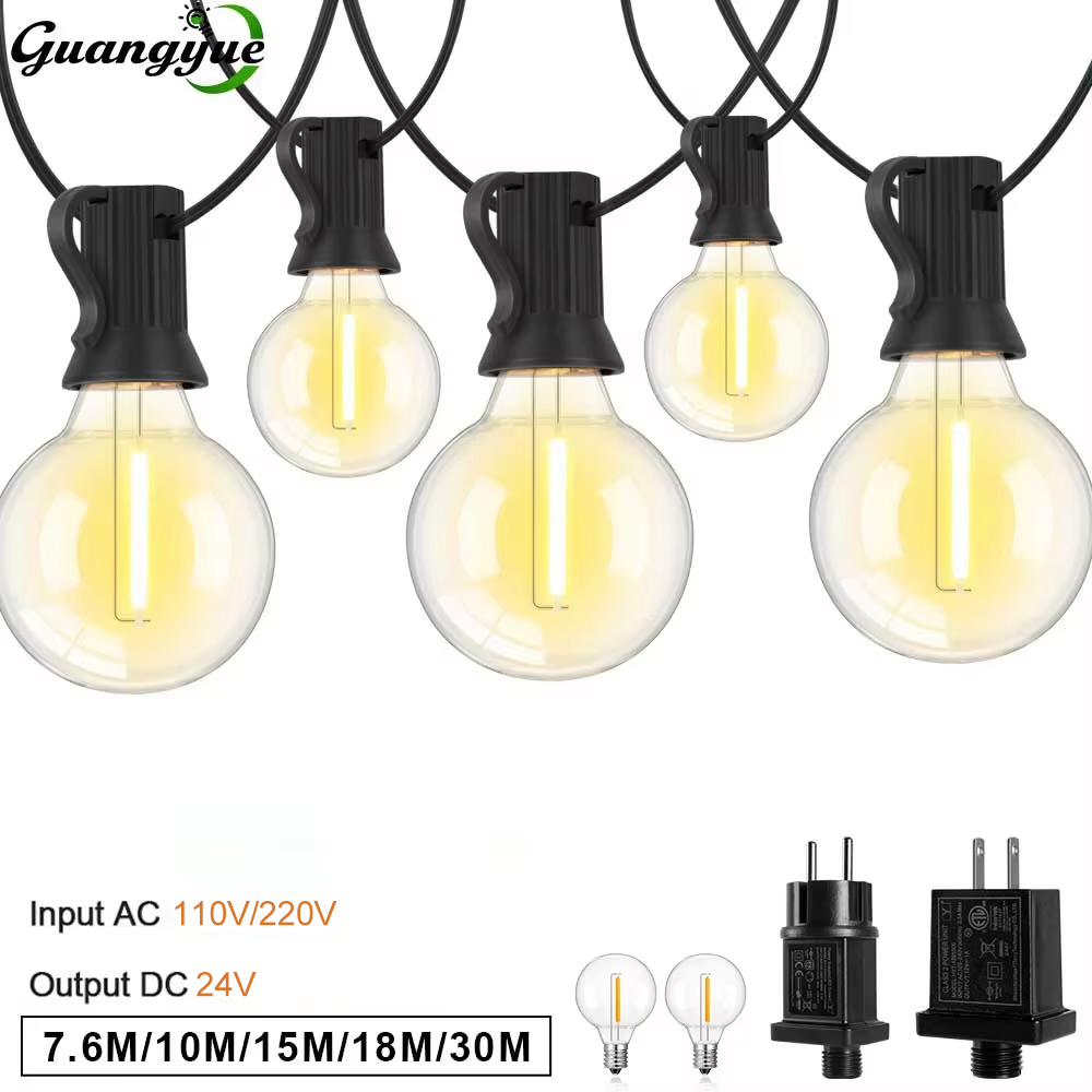 String Light Bistro - G40 LED-Lichterkette E12 DC24V Weitspannungsbetrieb Bruchsichere