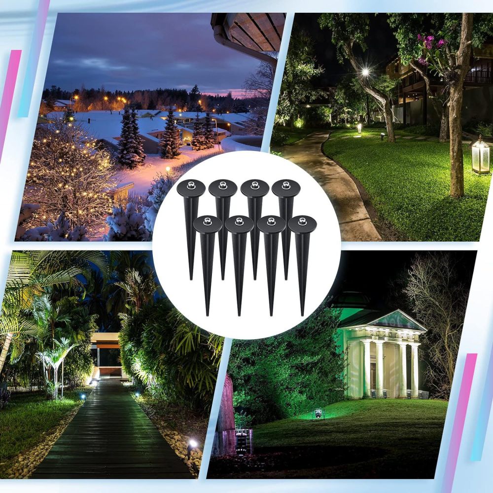 Outdoor Lighting Ground Fixtures - Hochwertiger Aluminium-Flutlichtständer mit Erdspieß für Außenbereiche,