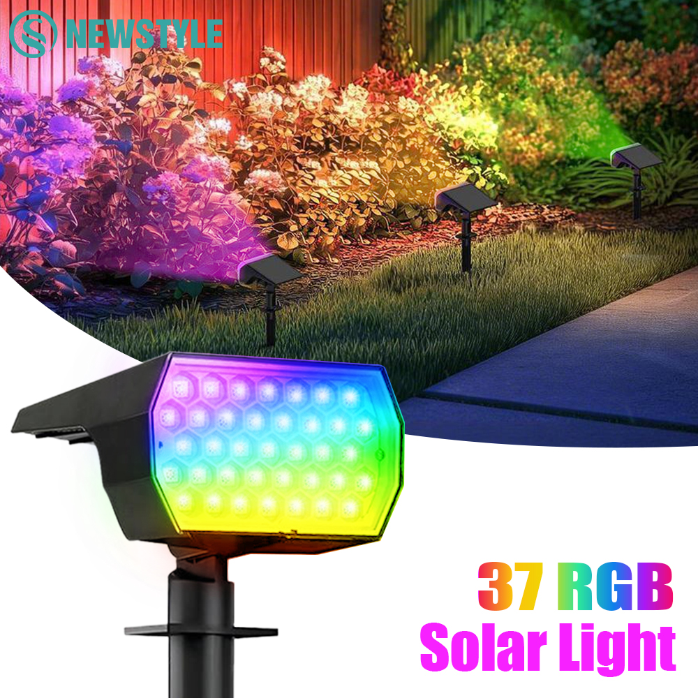 Dusk To Dawn Bulb - 1-4 Stück Solar RGB-Spotlights für Außenbereich,