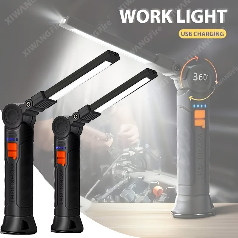 Outdoor Lighting Junction Box - Wiederaufladbare LED-Taschenlampe, Arbeitsleuchte mit Magnet und