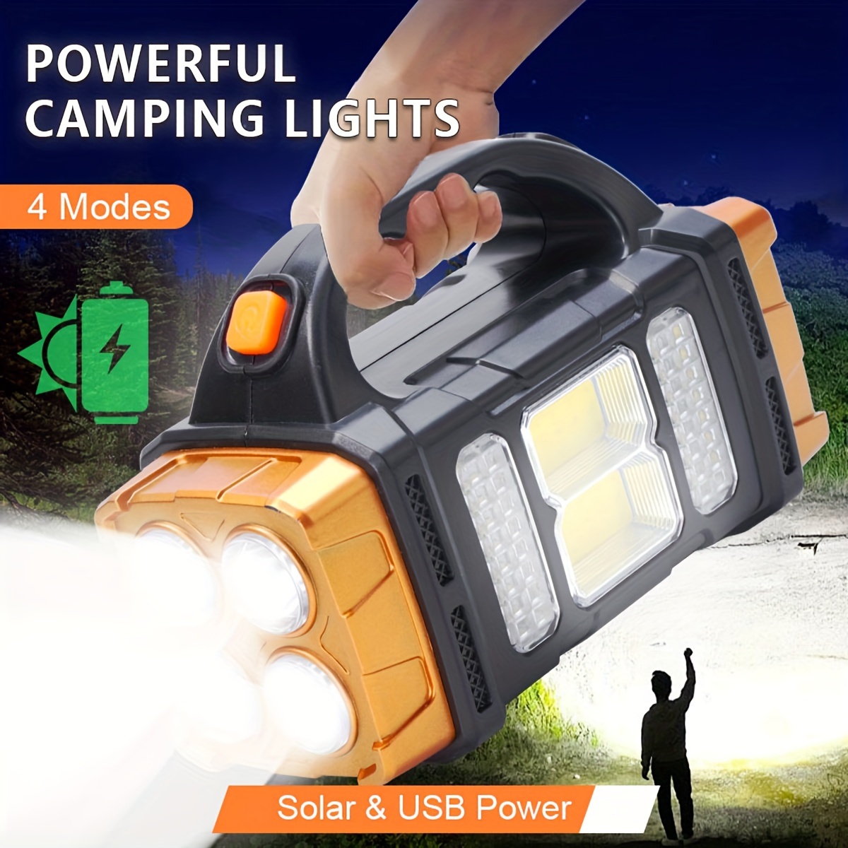 Outdoor Lighting Junction Box - Neue verbesserte wiederaufladbare Hochleistungs-Solar-LED-Taschenlampe mit Powerbank,