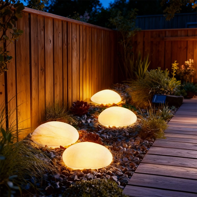 Outdoor Lighting On House - Solar-Dekorationslampe, mattierte Bodenlampe, wasserdicht, tragbar, energiesparend,