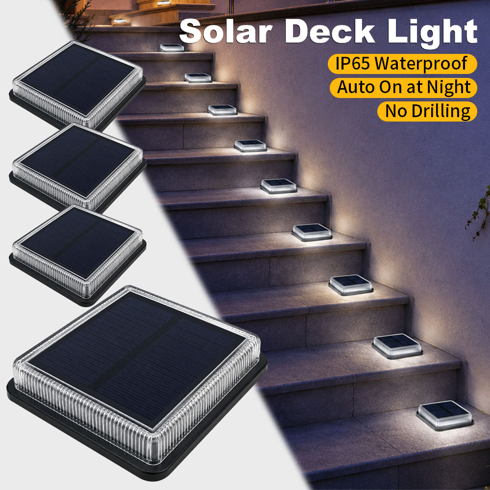 Outdoor Lighting Ground Fixtures - Solar-Deckleuchte für den Außenbereich, wasserdichte Landschaftslampe,