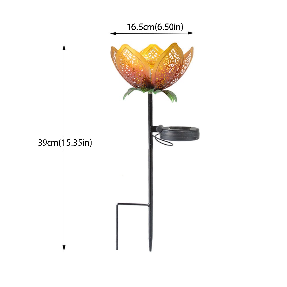Outdoor Lighting Ground Fixtures - Lotusförmige solarbetriebene Lampe mit Erdstecker, wasserdichte