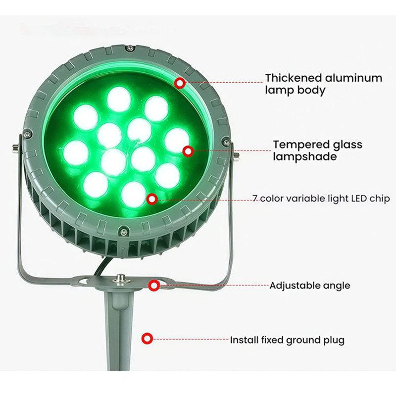 Outdoor Lighting Ground Fixtures - RGB-LED-Lampe für den Außenbereich, Wandprojektor, Beleuchtung,