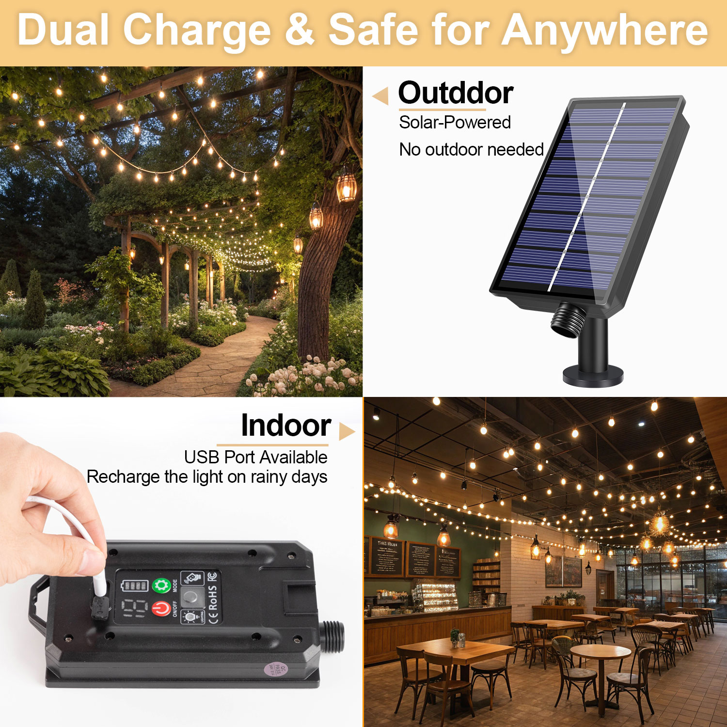 LED T22 Solar-Lichterkette, 8  – String Light Bistro Bewertung und Preis