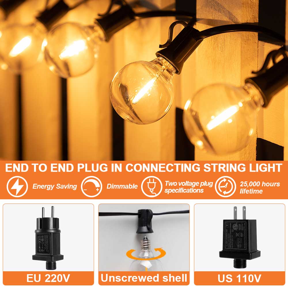 G40 LED-Lichterkette E12 DC24V – String Light Bistro Bewertung und Preis