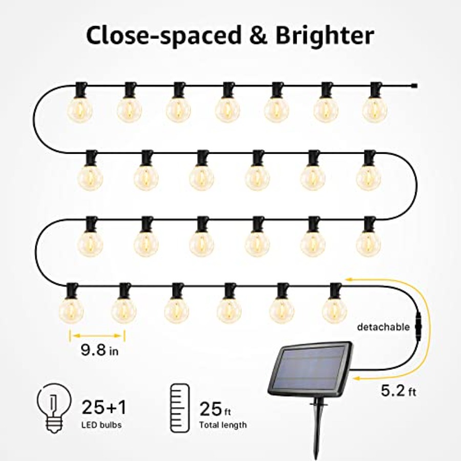 Solarbetriebene Außenlichterke – String Light Bistro Bewertung und Preis