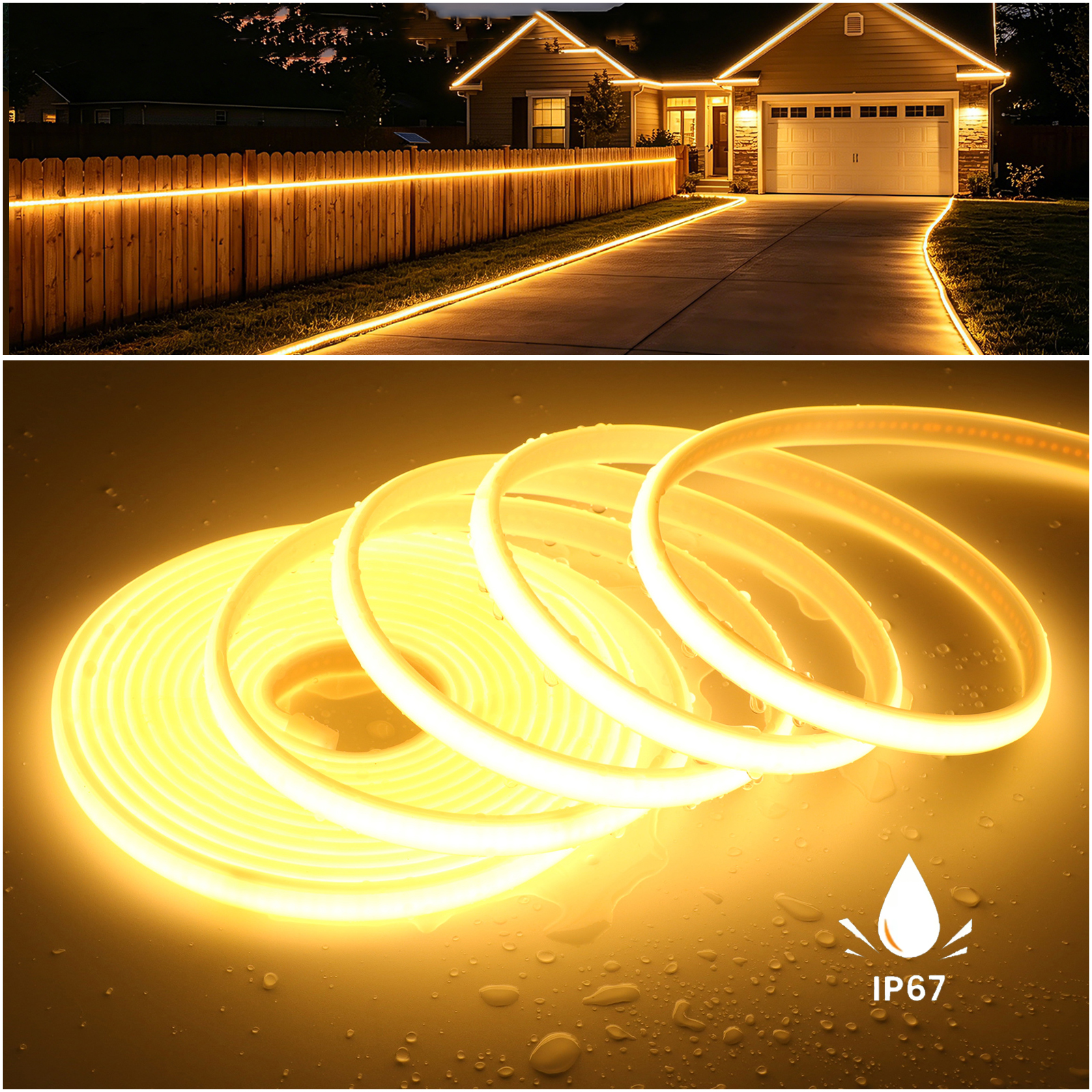 DC12V 24V COB Streifen mit 2PI – Outdoor Lighting On House Bewertung und Preis