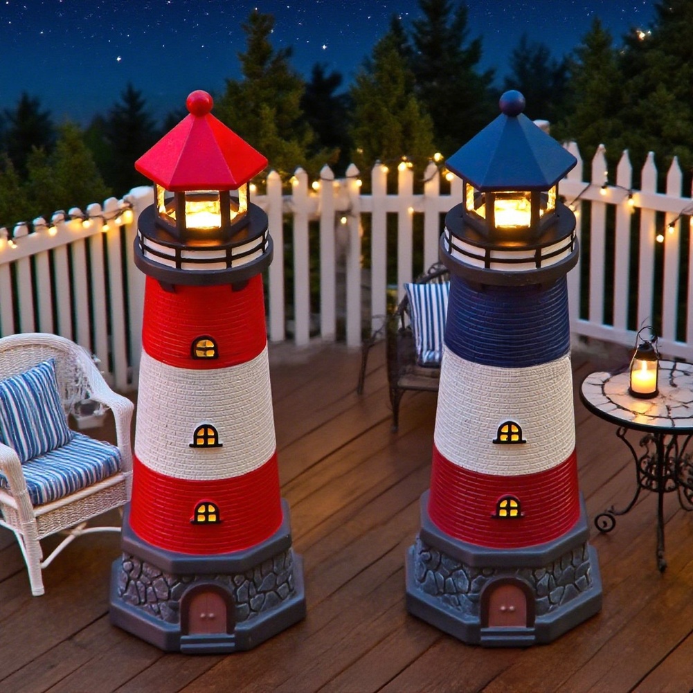 Blau-Roter Solarbetriebener Ha – Outdoor Lighting Mediterranean Style Bewertung und Preis