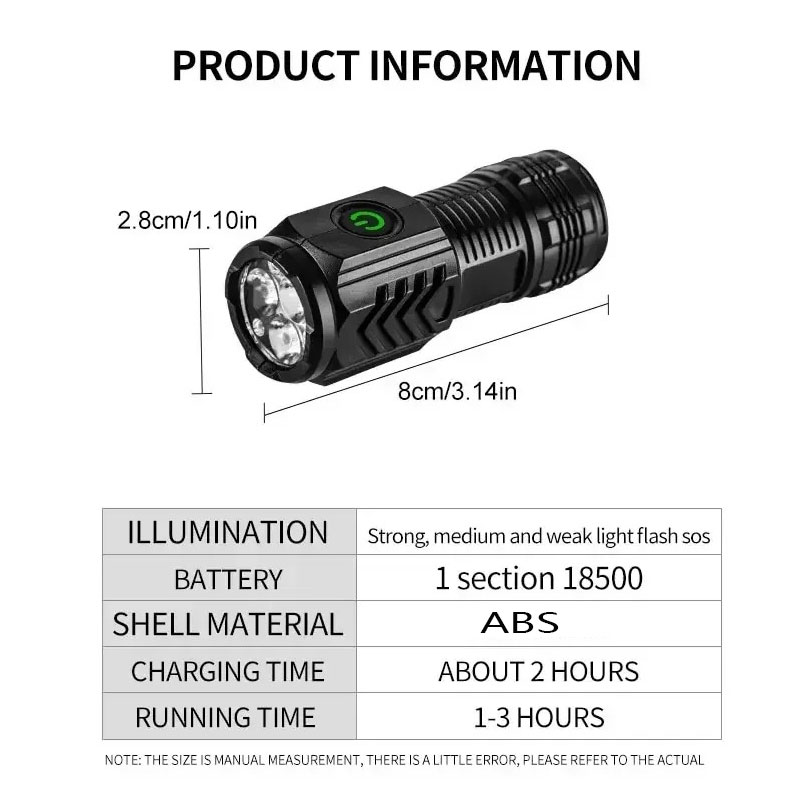 Mini-3LED-Taschenlampe mit Sti – Outdoor Lighting Guide Bewertung und Preis