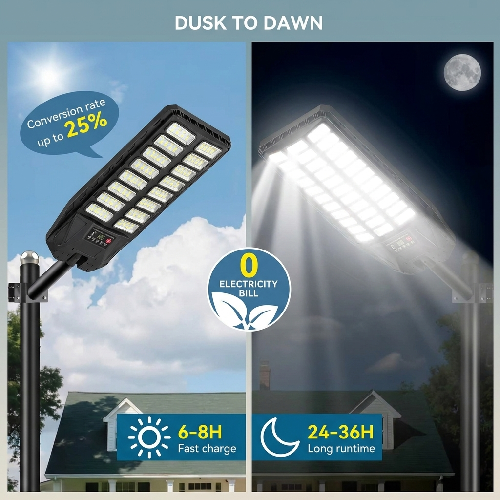 10000W Solar-Straßenleuchten f – Dusk To Dawn Bulb Bewertung und Preis