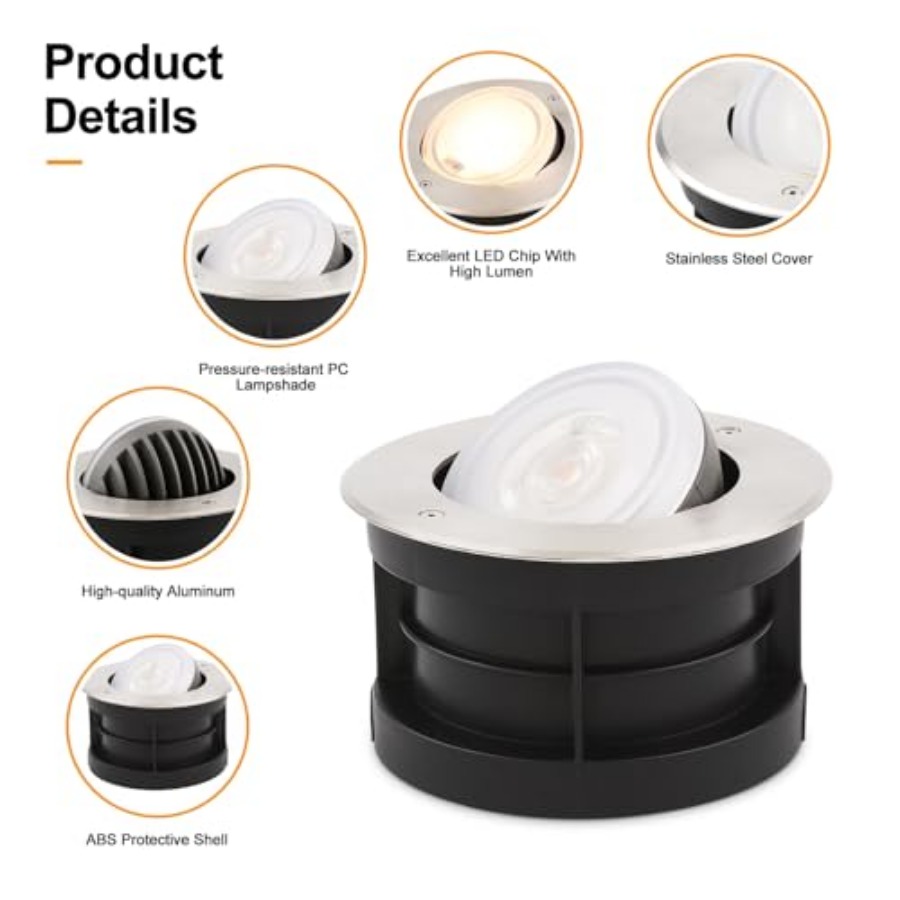 Winkelverstellbare Bodeneinbau – Outdoor Lighting Ground Fixtures Bewertung und Preis